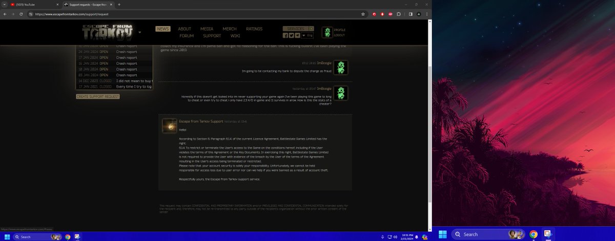 Mazsik's tweet photo. @nikgeneburn what is this support automatic reply? My friends account was wrongfully banned. He has not been told why. Just a bot repeating to him over and over that BSG doesn't have to tell him anything. It's incredibly bad faith that BSG can ban without telling us why at least. https://t.co/JlFD4g6oL6