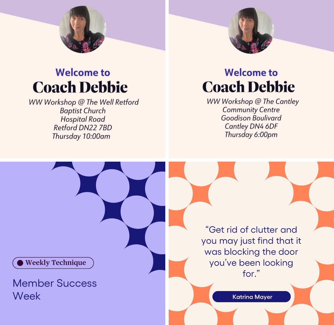 WabyDebbie's tweet photo. Good morning! Happy Thursday! 🌞 

We're thrilled for another day of Member Success Week! Join us at The Well in Retford  at 10am and tonight at Cantley at 6pm. 🕙Excited to dive deeper into our workshop topic and hear success stories, including one from a special member! @ww_uk https://t.co/N6odDcMoO4