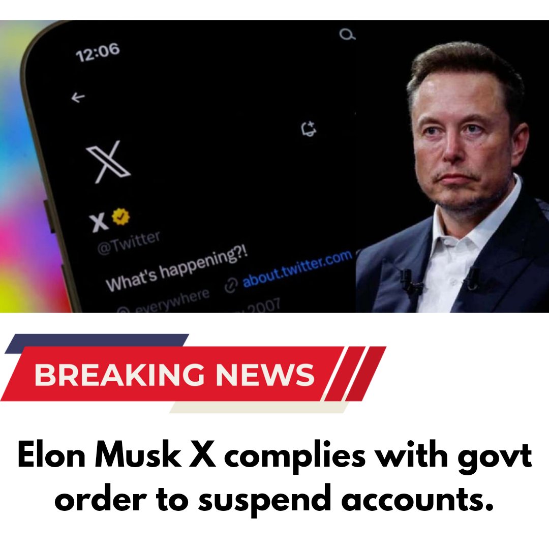 Elon Musk X complies with govt order to suspend accounts. #ElonMusk #X Link🔗.......in.........👇 exresstimes.online