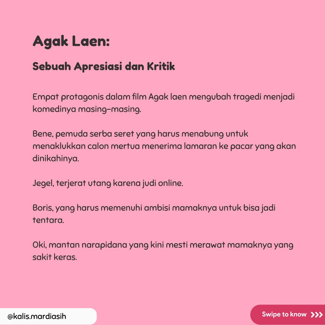 Agak Laen: Sebuah Apresiasi dan Kritik.

Utas
 (1/8) ⬇️