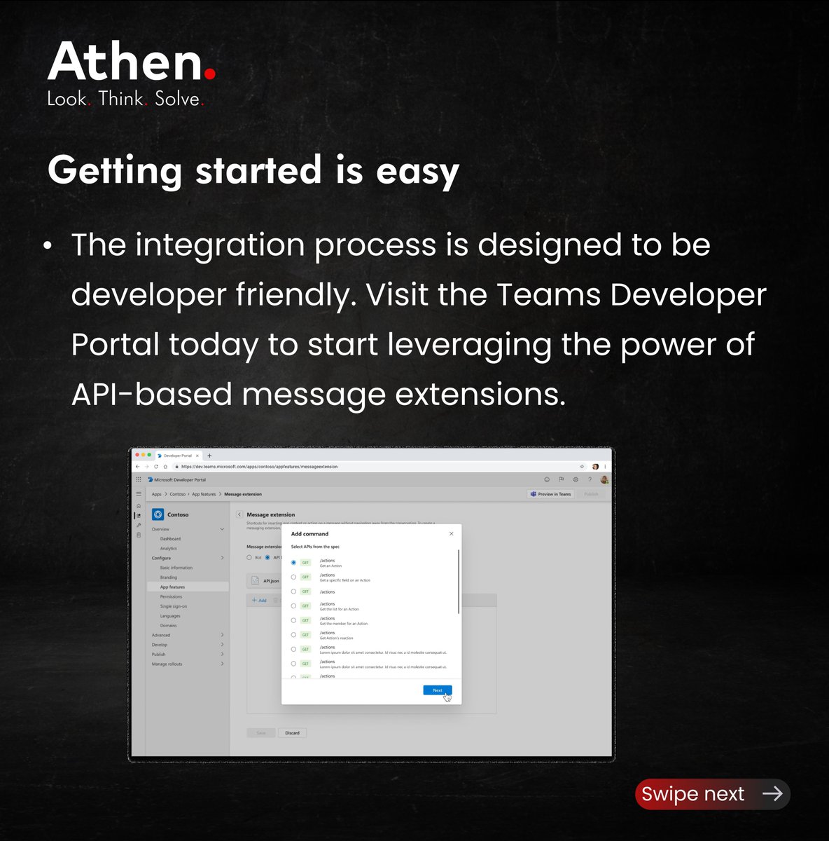 WeAreAthen's tweet image. API-based message extensions were introduced in the Microsoft Teams Developer Portal. Check it out now!

#microsoft #api #developerportal #teams #msteams #techbits #athentechbits