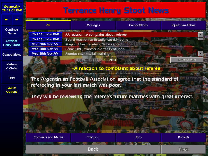 Thank fuck I won this match. Mr Ronzitti is awful and the FA agreed.