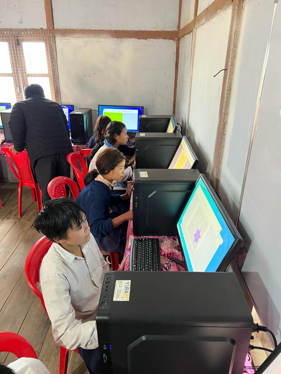 GajrajCorps_IA's tweet photo. #IndianArmy, dedicated to enhancing capabilities of youth in border areas provided computers and accessories for essential modern education to Netaji Subhash Chandra Bose Avasiya Vidyalaya at #Dibbin Village in #Nafra, #WestKameng, #ArunachalPradesh. This initiative will benefit more than hundred students in this remote village.
@adgpi 
@easterncomd 
@MyGovArunachal