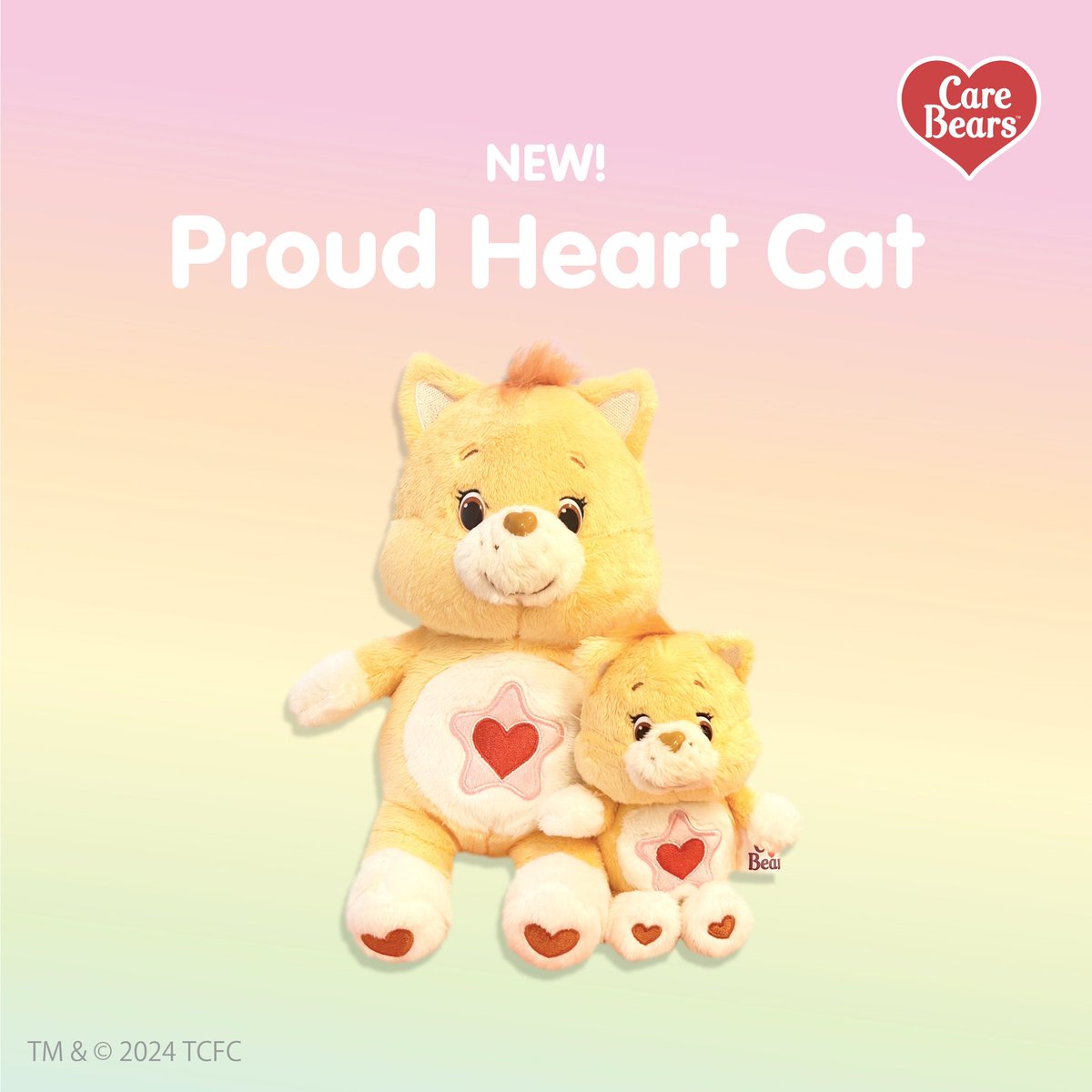 CareBears - ケアベア ぬいぐるみ 【プラウドハートキャット】 Care Bears/ケアベア・ぬいぐるみ・Cousins/カズンズ・Proud