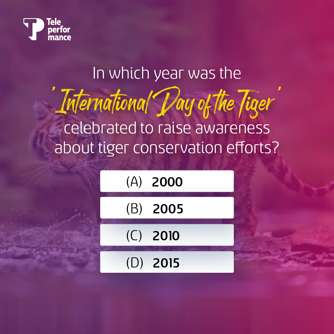 This annual event aims to highlight the importance of protecting tiger habitats and combating illegal poaching. Do you know the answer? Share your guess in the comments! #TPIndia #Question #GuessTheYear #ProjectTiger