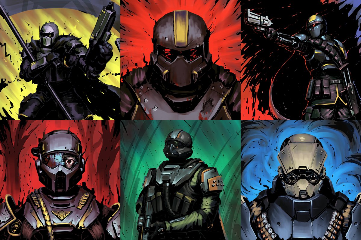 Count_Grimhart's tweet image. #Helldivers2 #fanart 
Helldivers so far, with more on the way!