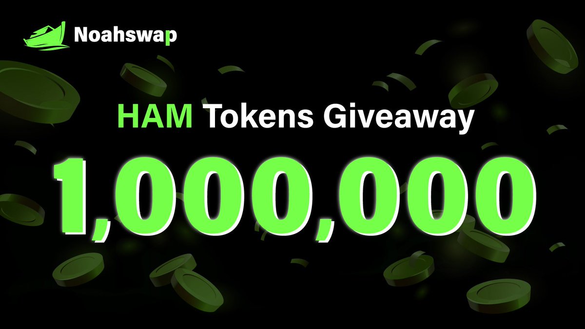 🎉 1,000,000 HAM空投活动正式启动！🎉

📸 快照时间： 2月19日12:00 (UTC+8)

🚀 空投分配详情：
1. NOAHSWAP铸造用户：分配20%，请及时查看。
2. NUSD持有者：分配10%，请及时查看。
3. NOAH持有者：分配1%，请及时查看。
4. VIP1用户：平均分配2%，请及时查看。
5.