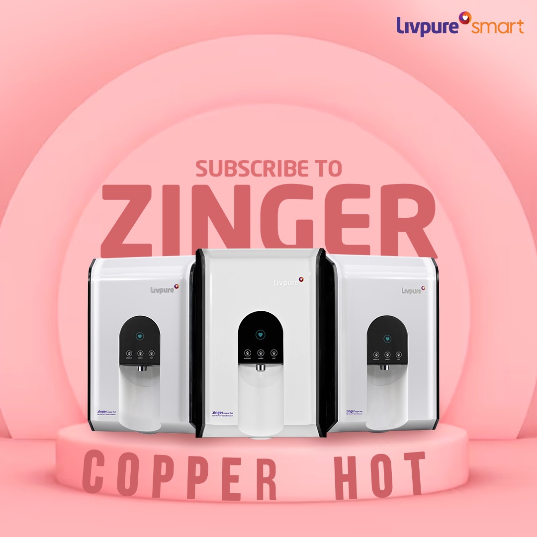 Don’t linger, subscribe to Zinger. 3 temperature options, 6 stages of purification, and several wellness benefits of copper-infused water – all on #LivpureSmart #Livpure #LivpureWater #SubscribeToday