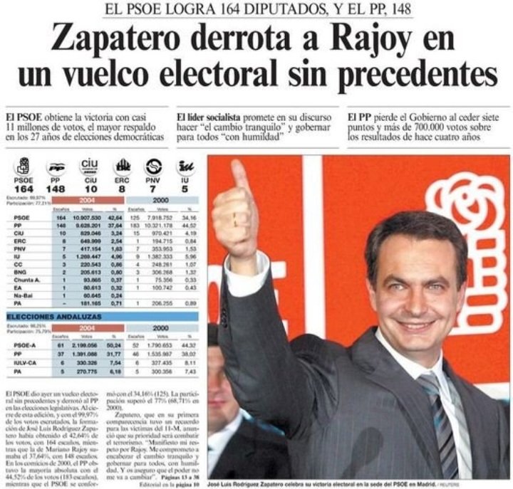 En pocos días prescriben los hechos del 11M, momento en el que pasamos de ser una potencia mundial a una colonia en decadencia: • Del jueves al sábado se destruyó la escena del crimen por miedo a investigar al culpable. • Los terroristas de Leganés fueron los únicos yihadistas