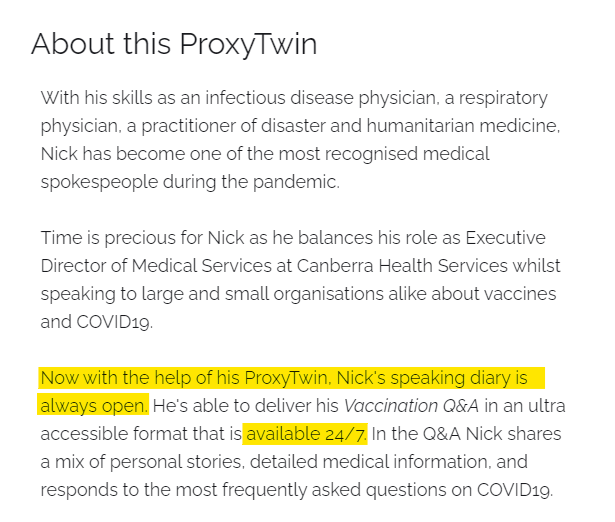 Jikkyleaks's tweet photo. @BenFordhamLive Dear Ben,
Please can you confirm whether it was Nick you spoke to or his proxytwin?
It was his proxytwin, not Nick, that was paraded out to employees to coerce them to take the COVID shots.
You can book his twin here - available 24/7! https://t.co/HUYFEL3fQk https://t.co/bTLgX3OoKG