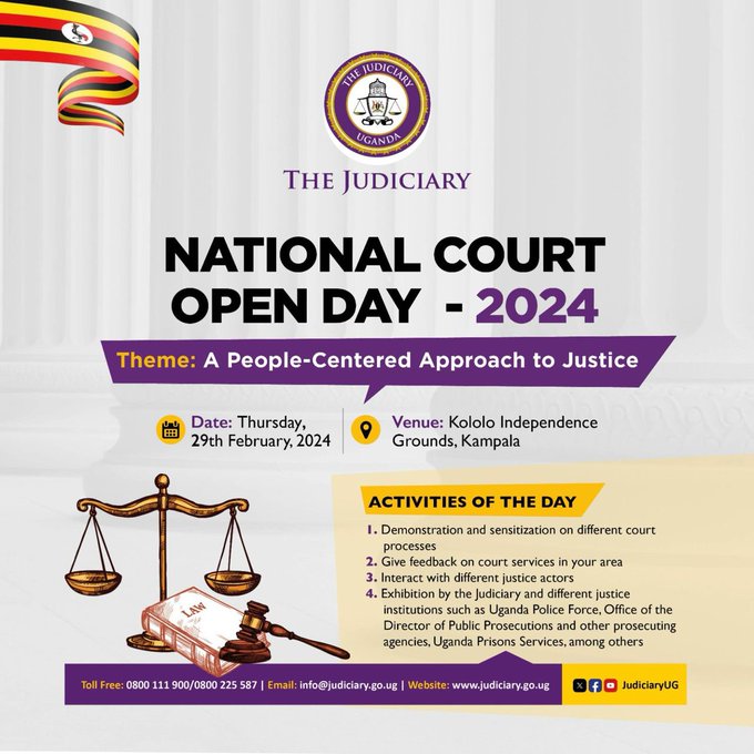 The Judiciary in Uganda is going to hold a national court open day at Kololo independence grounds.
#Nationalcourtopenday2024