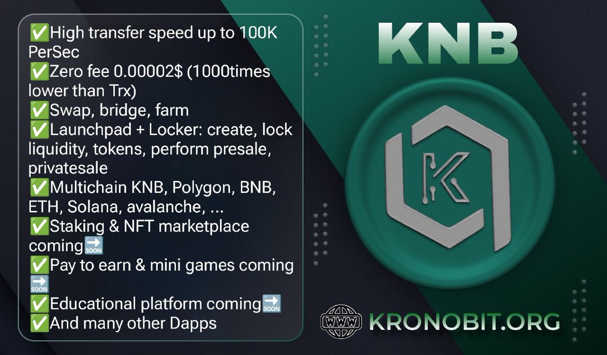 <a href="/MartiniGuyYT/">That Martini Guy ₿</a> KNB is an unbalanced financial asset and people buy it because they believe it will increase in value.

@Kronobit_Knb 🚀

$KNB