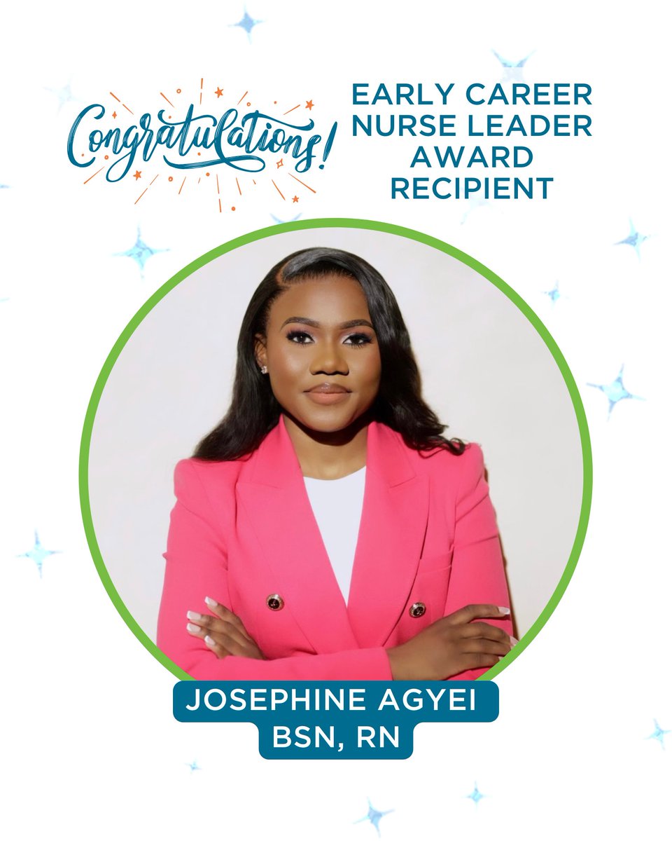 newyork_ana's tweet photo. TWITTER CAPTION:
Congrats to Josephine Agyei (BSN, RN) for winning the @ANANursingWorld Early Career Nurse Leader Award! 🎉 Celebrating her early achievements, risk-taking, and inspiring leadership in nursing. A true beacon of perseverance and motivation! 🌟 #NYnurses https://t.co/XX2zeSXPJY