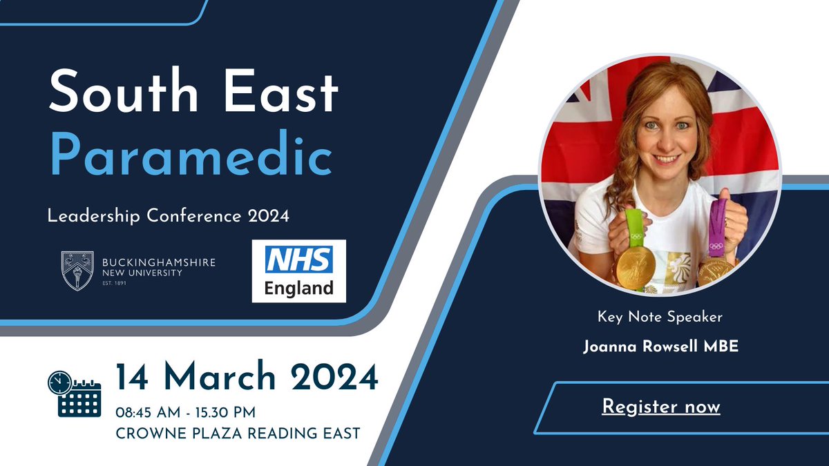 Places still available at our FREE #Paramedic #Leadership Conference in Reading - 14th March 2024

Not just for paramedics! All leaders, managers, students, associate clinicians, educators and volunteers are welcome to attend!

Full details and book here:
eventbrite.co.uk/e/south-east-p…