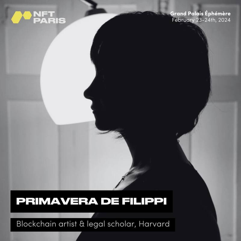 Eleonora Brizi ๐ฌ๏ธ BREEZY (@eleonorabrizi) on Twitter photo Tomorrow, Friday 23rd, 11am, Eiffel stage at <a href="/nft_paris/">NFT Paris</a>
"Plantoid: life on the blockchain"
I will be in dialogue with the amazing Primavera De Filippi <a href="/yaoeo/">Primavera De Filippi</a> to talk about Plantoids, creatures of wander that you can visit at Breezy Art booth #42 where they will manifest in a Tomorrow, Friday 23rd, 11am, Eiffel stage at <a href="/nft_paris/">NFT Paris</a>
"Plantoid: life on the blockchain"
I will be in dialogue with the amazing Primavera De Filippi <a href="/yaoeo/">Primavera De Filippi</a> to talk about Plantoids, creatures of wander that you can visit at Breezy Art booth #42 where they will manifest in a