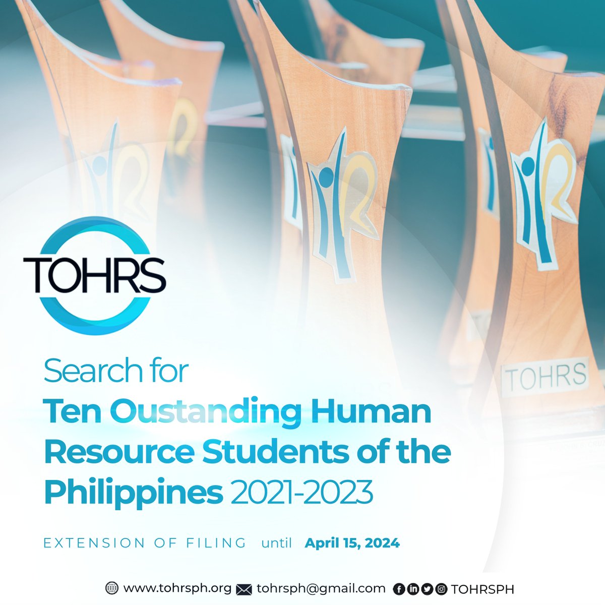 tohrsph's tweet photo. Calling all outstanding HR students in the Philippines! The Search for Outstanding Human Resource Students (TOHRS) is extended!

#TOHRS #HREAP #HumanResourceStudent https://t.co/Skh9IcvHq8