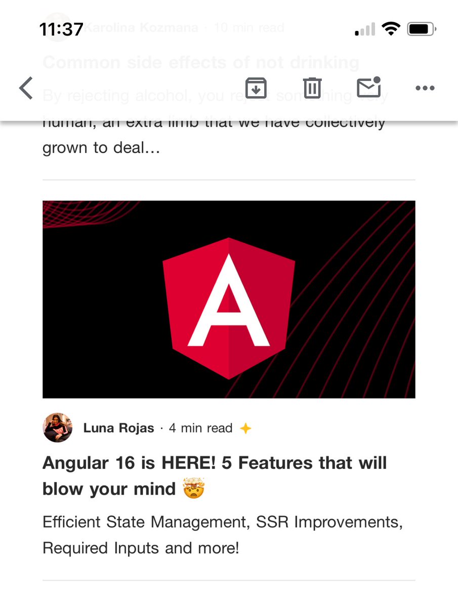 Medium Digest in my inbox today …
🤦 
… there is potential for improvement in the recommendation engine …