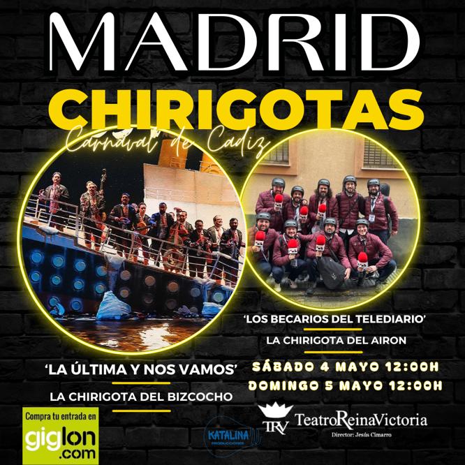 ChirigotaBizc8's tweet photo. #LaÚltimaYNosVamos en MADRID
🗓️ 4 y 5 de Mayo
📍Teatro Reina Victoria 
⌚ 12:00h

Consigue tu entrada en 👇🏼
https://t.co/wMopqC5xxU

¡Os esperamos! 🚢🎻

#LaÚltimaYNosVamos #LaChirigotaDelBizcocho
#LosBecariosDelTelediario #LaChirigotaDelAiron https://t.co/pX2FjJr4N2