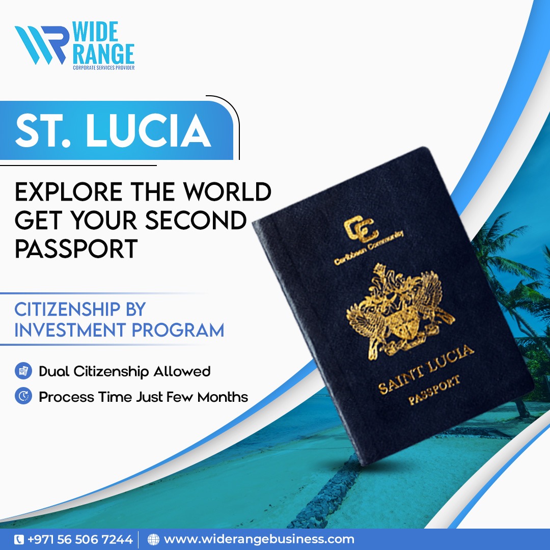 🌴 Discover the beauty of St. Lucia and unlock a world of opportunities with our Citizenship by Investment Program! 🌟 Gain your second passport hassle-free with dual citizenship allowed, and enjoy a seamless process completed in just a few months. 
#WideRange #abroadworkpermit