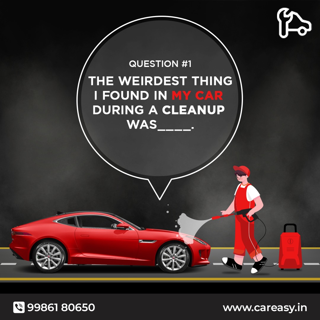 careasy_support's tweet image. Can we take a moment to talk about the strange and wacky things we find while cleaning out our cars? 🚗💭
From forgotten fast food wrappers to long lost socks,
We've seen it all.
Share your weirdest car cleanup finds in the comments below.
#comment #comment4comment #CommentShare
