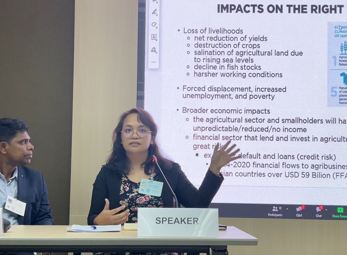 At FFA’s joint side event at @UNESCAP 's 11th #APFSD2024, Victoria of FFA says, #financialinstitutions have key roles to play in promoting responsible investments in #Asia's agribusinesses and enabling #climateresilience & #foodsecurity in the region #sustainablefinance