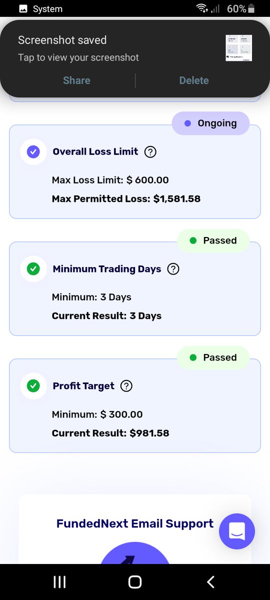 Crypto_Mining_U's tweet photo. It took me 3 trading days to pass this 6K free trial account from @FundedNext with zero drawdown. Hopping to get investors soon. https://t.co/11AAlWJeJo
