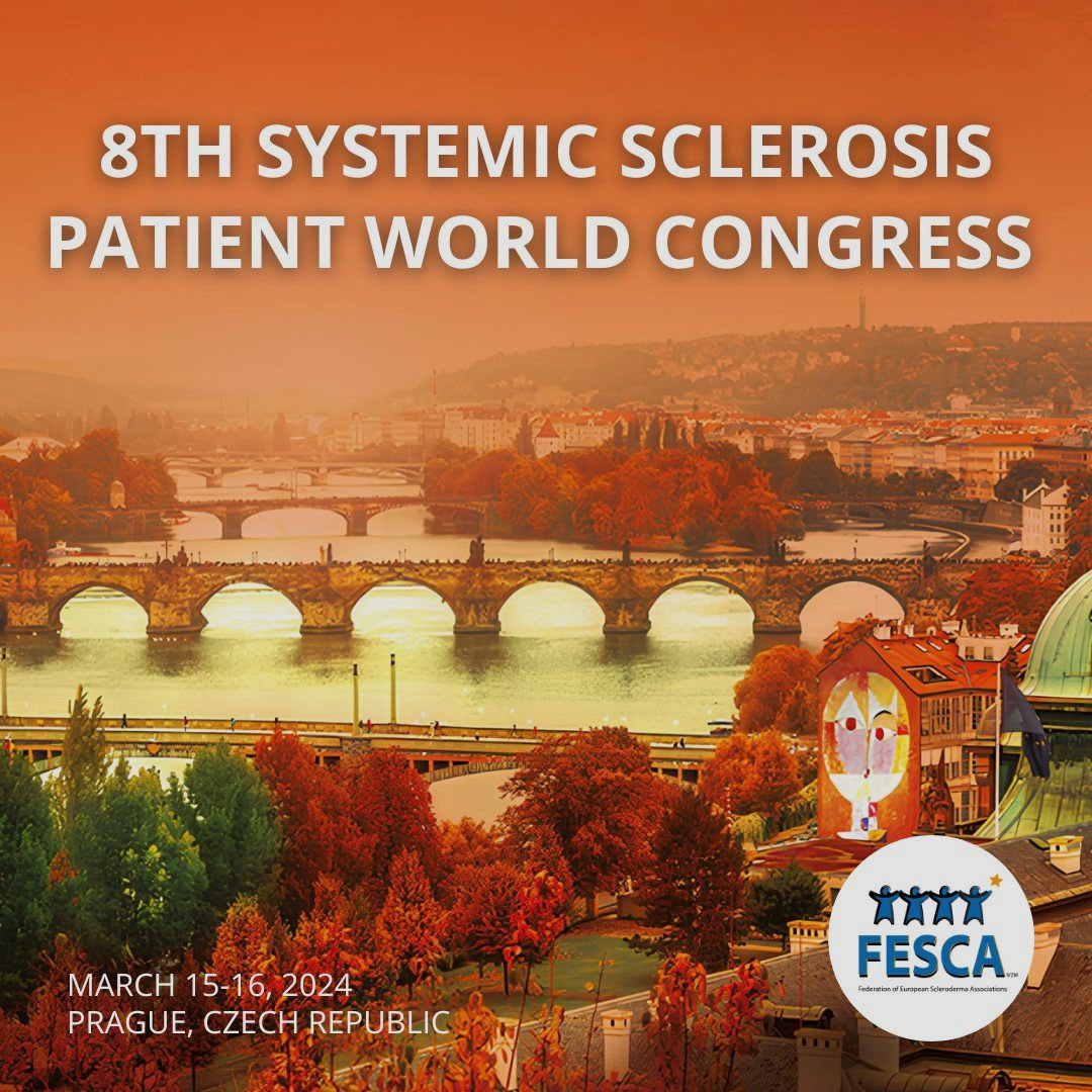 Fscleroderma's tweet image. 🗓 The 8th #SystemicSclerosis Patient World Congress in Prague starts tomorrow!
🎤 Delving into the current landscape and challenges, we'll provide a platform for patient education, networking, capacity building and the exchange of ideas and experiences.
👀 See you there!
