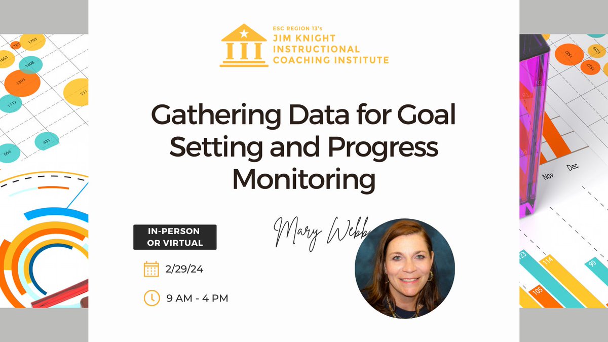 Explore how to promote goals with data, and more, with Mary Webb! Head to bit.ly/3E6sPUZ to learn more! #educoach