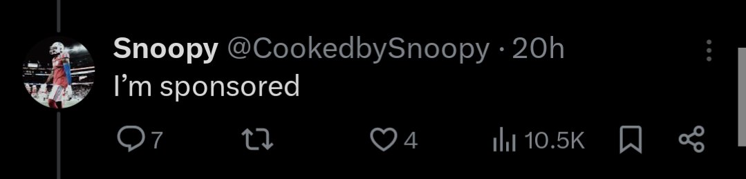 StuartFknLil's tweet photo. @CookedbySnoopy when you're not funny or have a morsel of creativity so you feel the primal need to engagement farm and use the same response several times. 😬 can't help but feel pity. 😪 https://t.co/rmh2U5gith
