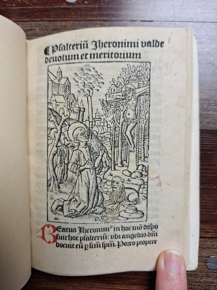 Find yourself someone who looks at you the way this lion looks at Saint Jerome 😍 Copy of @kbrbe INC A 1.450 (RP) bit.ly/STCV12928225 #rarebooks #incunabula