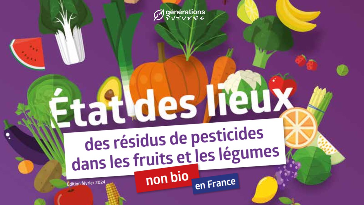 genefutures's tweet photo. 💡A l’occasion de l’ouverture du Salon de l’Agriculture #SIA2024  @genefutures  publie son nouvel état des lieux des résidus de pesticides dans les fruits et légumes non bio vendus en France ! ⤵️ https://t.co/tjqTvT6KVf