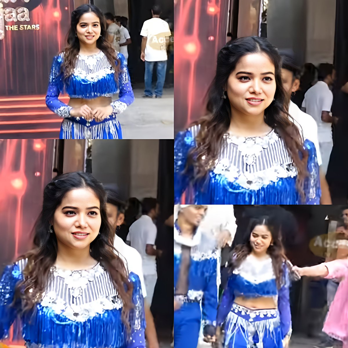 #Manisharani looking Blue-tiful . Spotted at #jhalakdikhlajaa set.