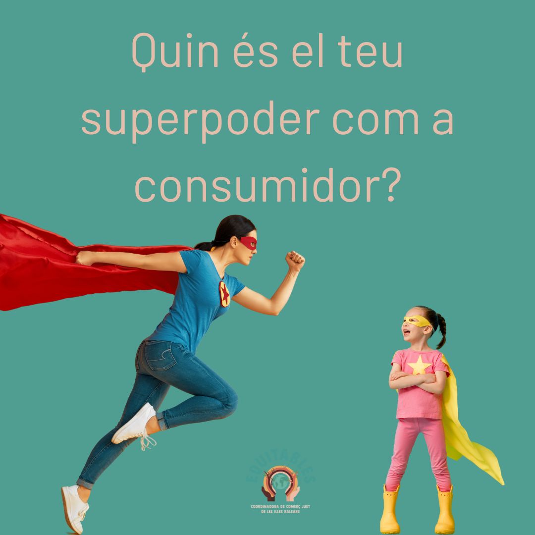 Equitables Coordinadora CJ (@equitablescj) on Twitter photo "Els petits canvis són poderosos", i tu tens un gran poder.
Aposta per un #consumresponsable, #recicla, #reutilitza, #comparteix, cerca productes que promoguin els drets de les persones, del #mediambient i de les poblacions oprimides, com ho fan els productes de #comerçjust "Els petits canvis són poderosos", i tu tens un gran poder.
Aposta per un #consumresponsable, #recicla, #reutilitza, #comparteix, cerca productes que promoguin els drets de les persones, del #mediambient i de les poblacions oprimides, com ho fan els productes de #comerçjust