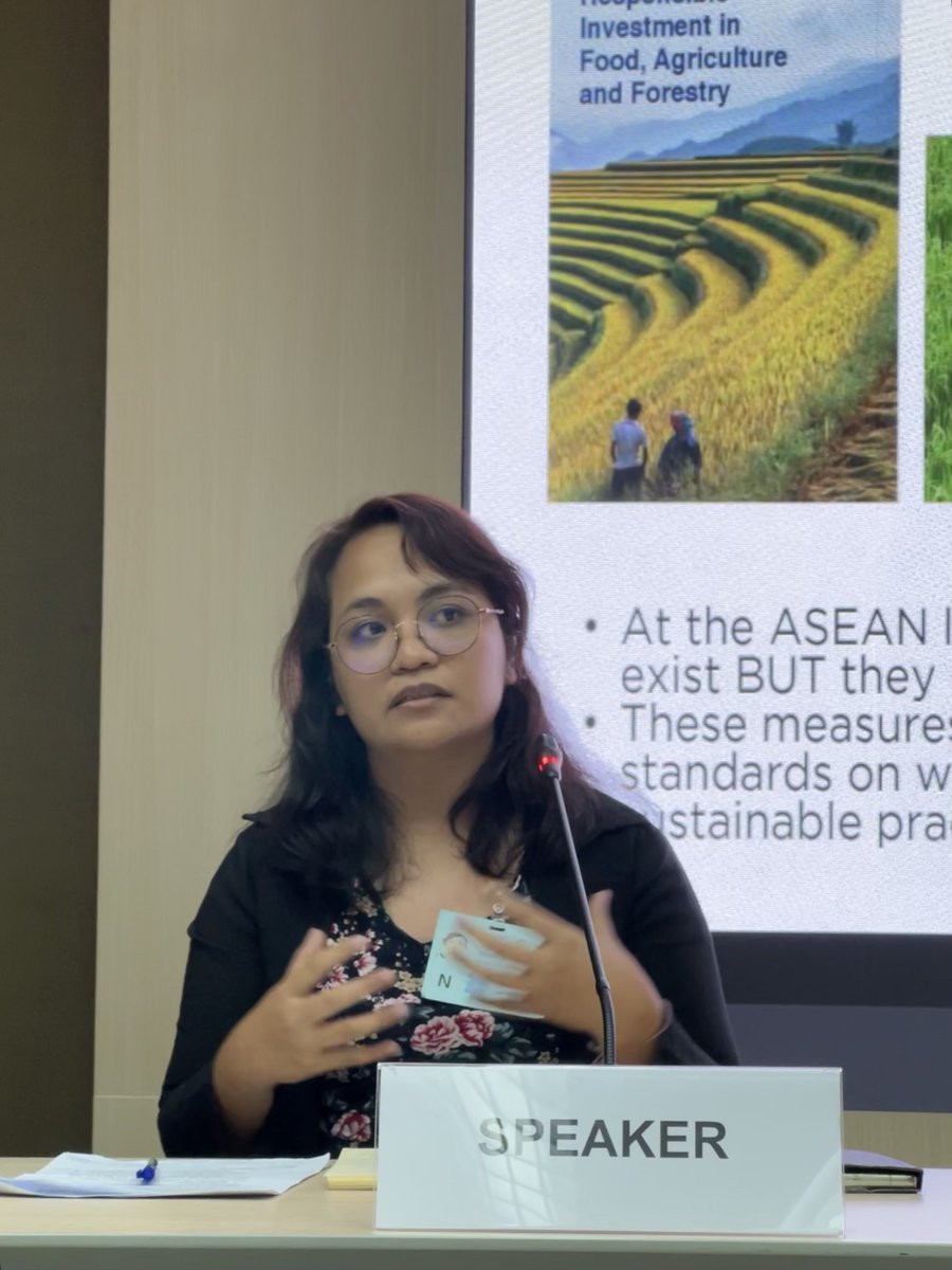 At FFA’s side event at @UNESCAP's 11th #APFSD2024, Victoria of FFA says, #financialinstitutions can leverage intl' climate science standards #taxonomies & risk & impact assessments to ensure that funding decisions enable #climateresilience #foodsecurity #Asia #sustainablefinance