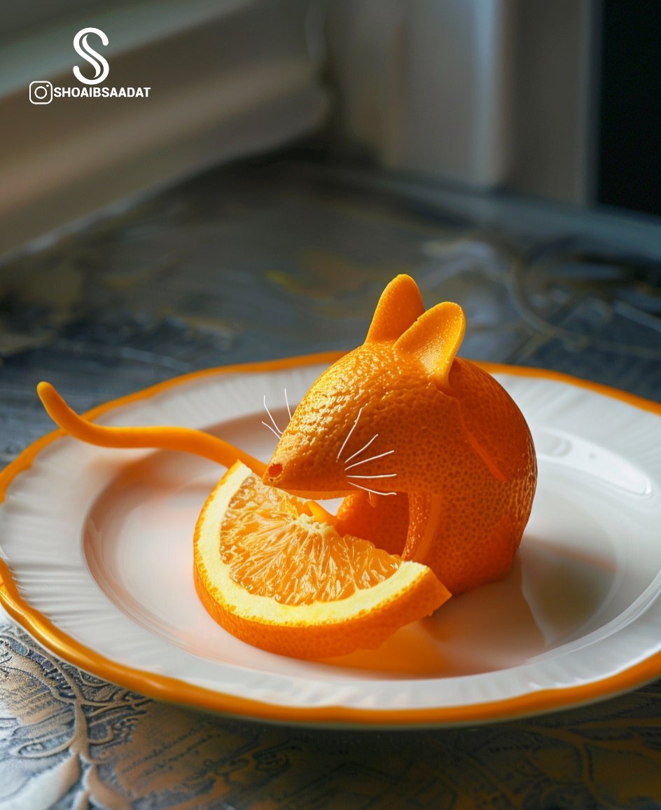 ShoaibSaadat's tweet photo. Lets eat something healthy 2
Kindly share if you like
#orange #fruitart #fruitdesign #healthyfoods #foodart
#canvasbyshoaib #artbyshoaib
#synphography
#aibyshoaib #aiartcourse #aiart #midjourney https://t.co/C5IE81yNOJ