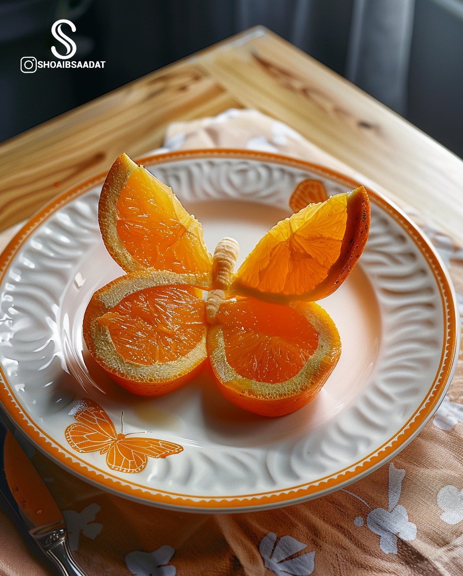 ShoaibSaadat's tweet photo. Lets eat something healthy 2
Kindly share if you like
#orange #fruitart #fruitdesign #healthyfoods #foodart
#canvasbyshoaib #artbyshoaib
#synphography
#aibyshoaib #aiartcourse #aiart #midjourney https://t.co/C5IE81yNOJ