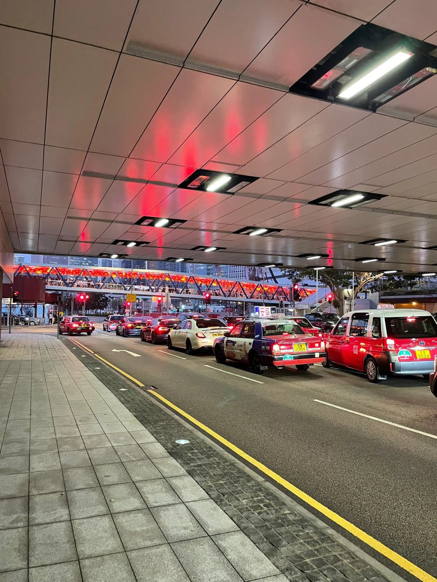 Beautiful night view of Hong Kong. A bustling metropolis.
