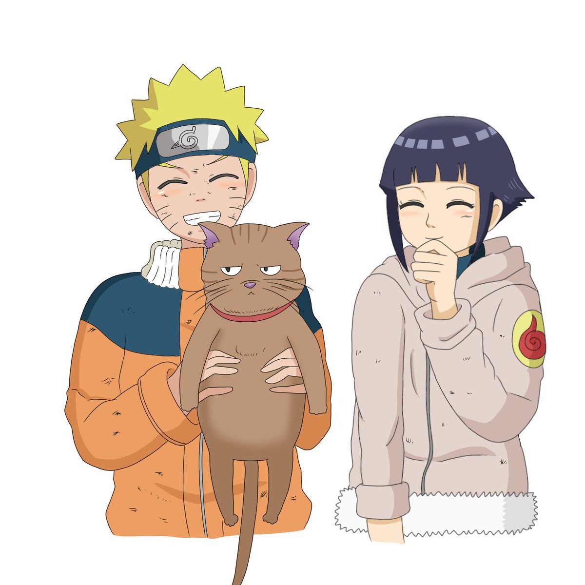 inao_maki's tweet photo. やっと捕まえたってばよ
 #ナルト  #日向ヒナタ  #うずまきナルト #Hinata #NARUTO  #イラスト  #猫の日2024 https://t.co/O7J54kFPOU