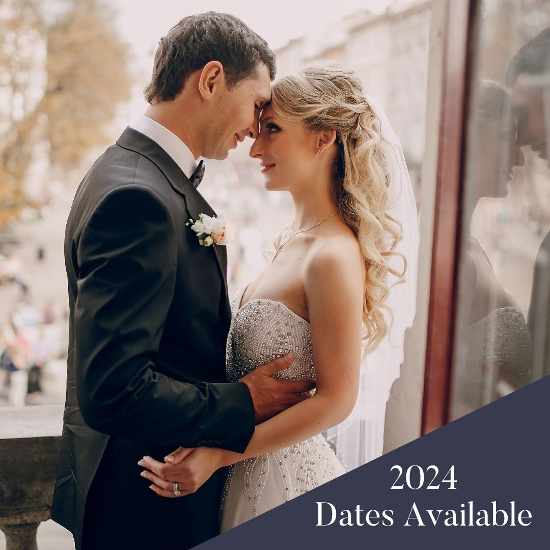 Are you dreaming of saying "I do" in 2024? 

Don't wait to secure your preferred date! Contact us today to schedule a tour and start planning the wedding of your dreams!