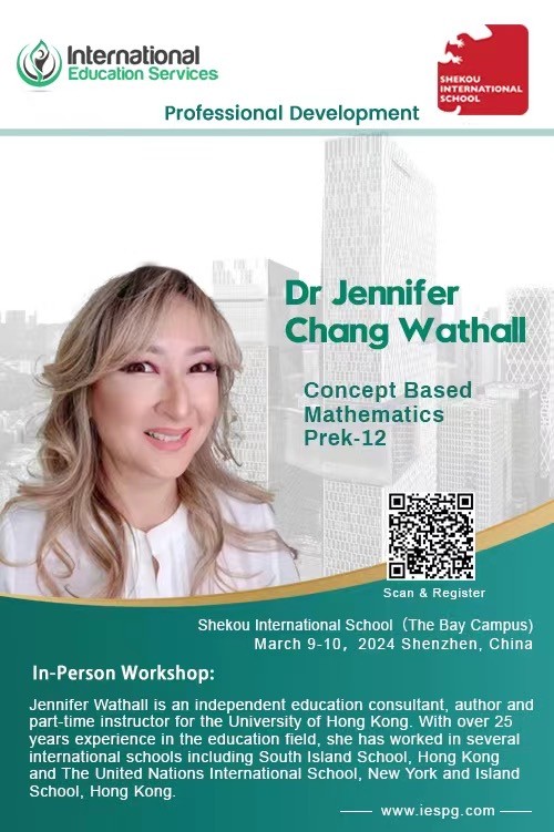 JenniferWathall's tweet image. I'm so excited to be connecting with educators in China! There are still spaces left please come and join us to delve into concept base. Mathematics pre-K to 12. #conceptbasedmath #conceptbasedlearning