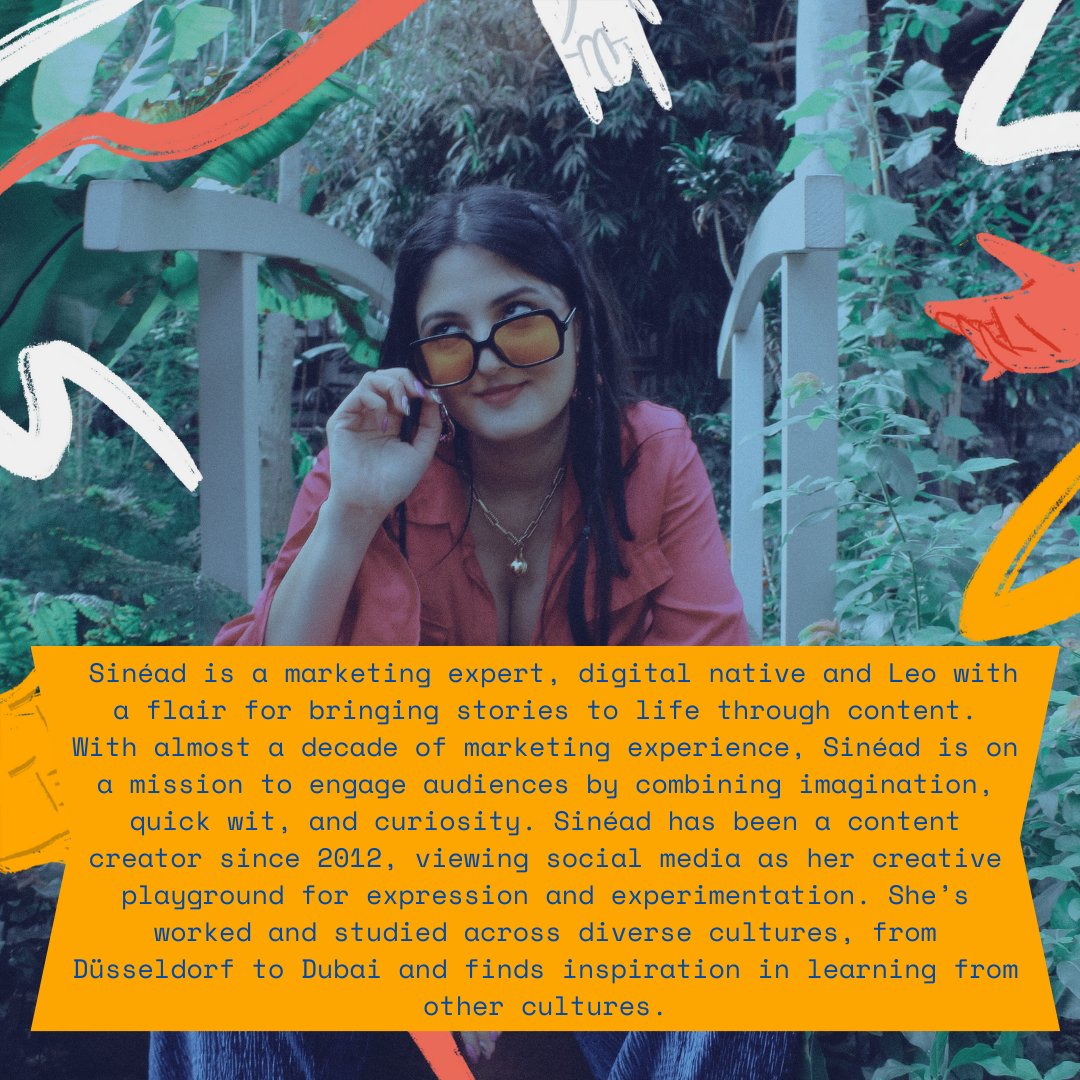 💛MEET YOUR TUTORS: Sinéad Khan💛 Sinéad will run a workshop at SYNC Creatives on building & amplifying your brand in the digital space, with tips on overcoming cringe to use the full potential of social media! Check out her work! ow.ly/JGO650QGxOl #personalbranding