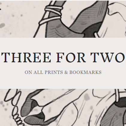 WitherBloomCo's tweet image. Three for two on any and all prints, just for you!