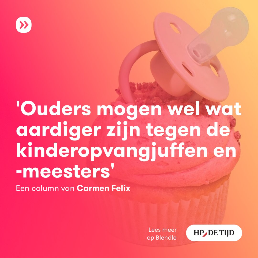 'Ze dealen met de diarreeluiers van jouw dreumes en werken zich het schompes voor een schijntje', schrijft <a href="/carmoede/">Carmen Felix</a> in <a href="/andctweet/">&C</a>. 'Ik wil heel graag níét zo’n zeikouder zijn'

📚 Het hele artikel lezen op Blendle? Dat kan!  bit.ly/3OND3iY

#ouderschap  #kinderopvang