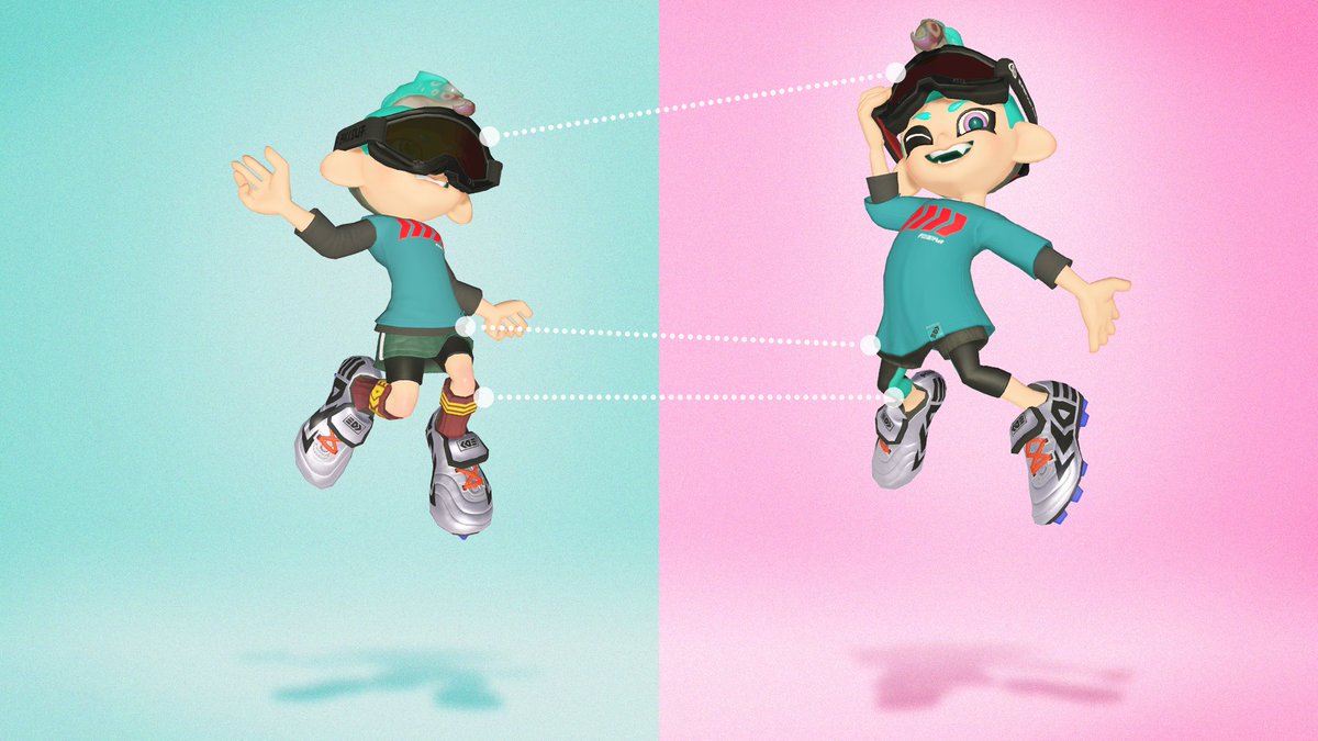 SplatoonJP's tweet photo. 「着こなし」ができるギアの種類が増えたぞ！
メガネをおでこに乗せたり、袖をまくったり、靴下を脱いだりと、様々なおしゃれが楽しめるようになったようだ。
カスタマイズやショップで「着こなし」を試せるので、新しいシーズンに合わせたスタイルを見つけてみよう。 https://t.co/fBJKH3btQU