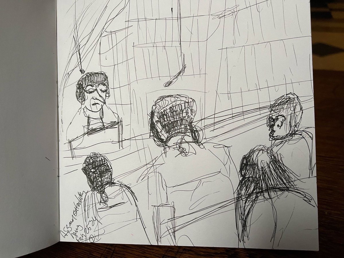 Courtroom sketches by <a href="/daniellismore/">Daniel Lismore</a> #DayX #FreeAssangeNOW