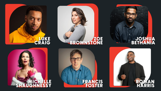 We are spoiling you tonight with this lineup! 🥳 @Lukekingcraig @zoebrownstone @joshuabethania @Michellesfunny @francisjfoster @hardyhaahaa AND MORE! Don't forget the FREE DRINK with our midweek comedy shows! 🍻