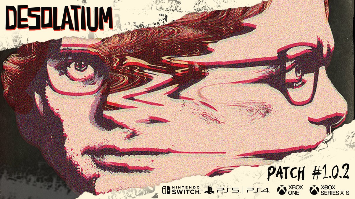 🐙 Hey cultists, #DESOLATIUM Patch #1.02 is now live on #NintendoSwitch!

The game now weights way less, known bugs &amp; localization issues are fixed and more updates!

PS: We added a post-credits cinematic and you should see it 🫢

ℹ️ soedesco.com/news/desolatiu…
#horrorgame #indiegame