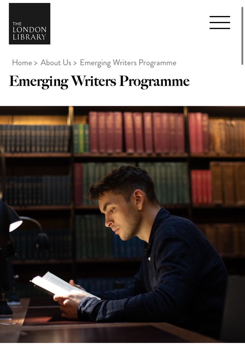 I’m a judge on the novel & short story strands of @TheLondonLib’s Emerging Writer Programme this year, and there’s just one week left to apply. It’s a great opportunity with NO upper age limit (ie it takes real life into account) londonlibrary.co.uk/about-us/ll-em…