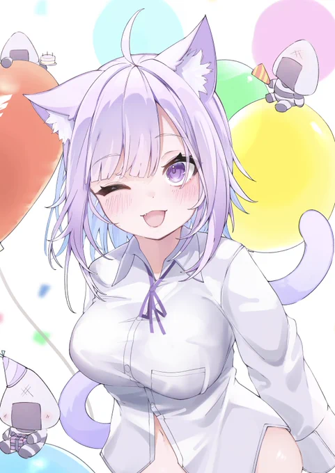 #絵かゆ  #猫又おかゆ生誕祭2024おかゆん誕生日おめでとう!!今年も素晴らしい1年になりますように!! 