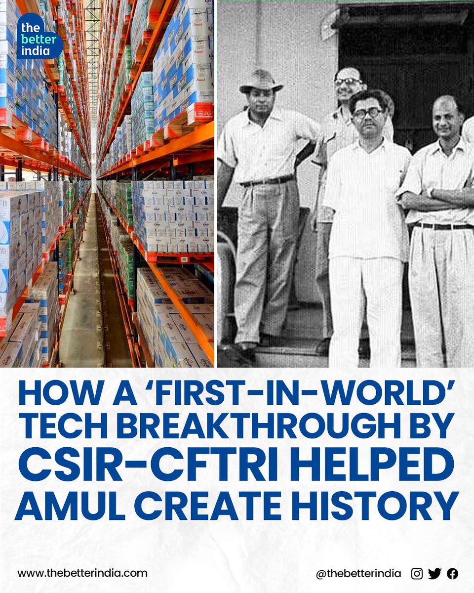 The lasting legacy created by Amul and Dr Verghese Kurien as beacons of change for lakhs of dairy farmers, particularly women, remains a powerful lesson in autonomy.  

#AmulHistory #DairyInnovation #VergheseKurien #CSIRCFTRI #MilkProduction